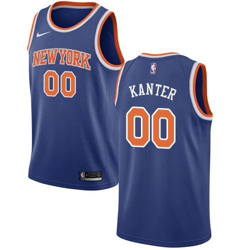 Knicks #00 Enes Kanter Blue Youth Basketball Swingman Icon Edition Jersey