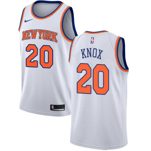 Knicks #20 Kevin Knox White Youth Basketball Swingman Association Edition Jersey