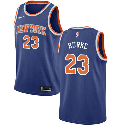 Knicks #23 Trey Burke Blue Youth Basketball Swingman Icon Edition Jersey