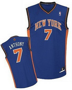Youth New York Knicks 7 Carmelo Anthony Blue Basketball