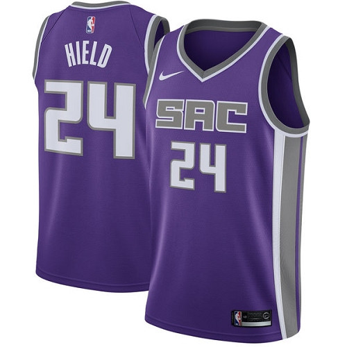 Kings #24 Buddy Hield Purple Youth Basketball Swingman Icon Edition Jersey