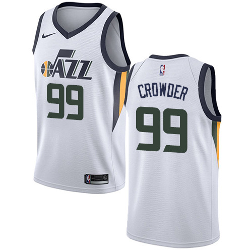 Jazz #99 Jae Crowder White Youth Basketball Swingman Association Edition Jersey