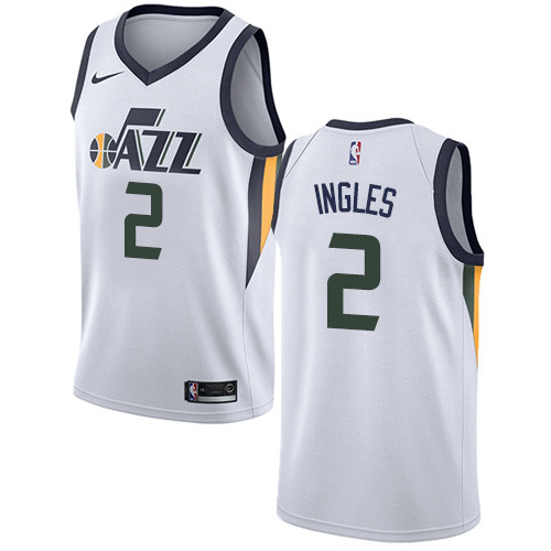 Jazz #2 Joe Ingles White Youth Basketball Swingman Association Edition Jersey