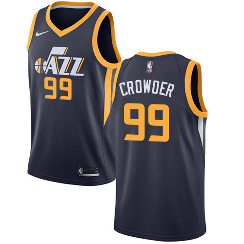 Jazz #99 Jae Crowder Navy Youth Basketball Swingman Icon Edition Jersey