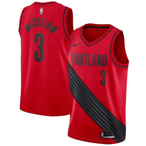 Blazers #3 C.J. McCollum Red Youth Basketball Swingman Statement Edition Jersey