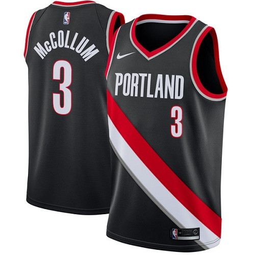 Blazers #3 C.J. McCollum Black Youth Basketball Swingman Icon Edition Jersey
