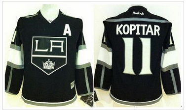 Youth NHL Los Angeles Kings #11 Anze Kopitar Black Home Jersey