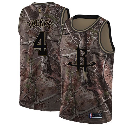 Nike Rockets #4 PJ Tucker Camo Youth NBA Swingman Realtree Collection Jersey