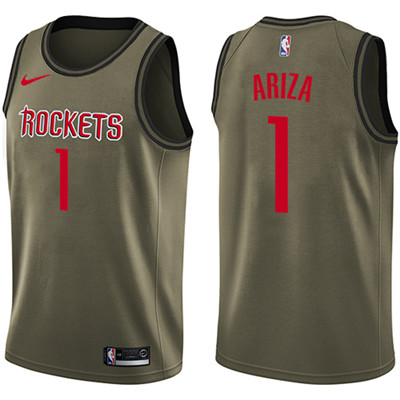 Nike Rockets #1 Trevor Ariza Green Salute to Service Youth NBA Swingman Jersey