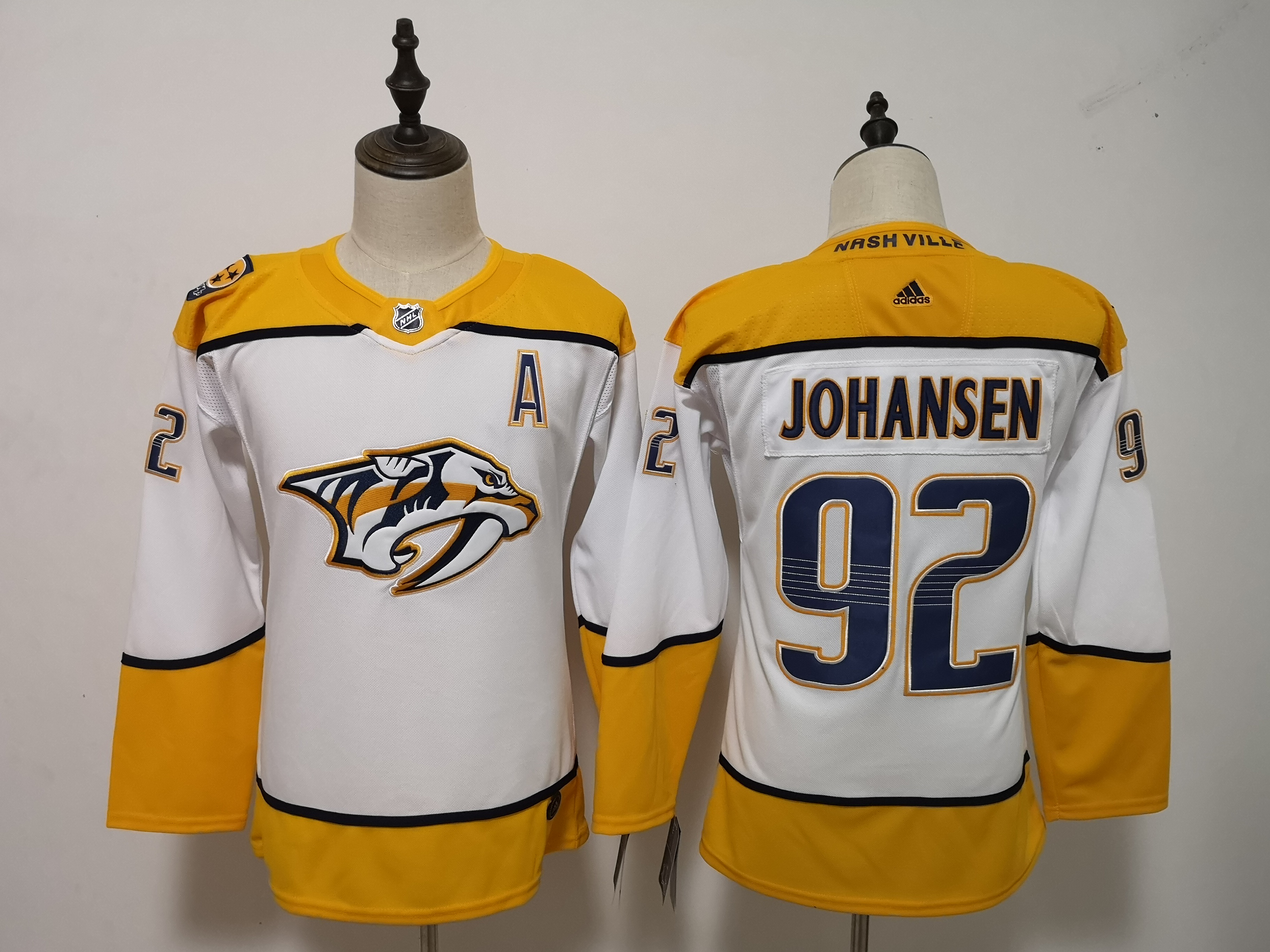 Women Adidas Predators #92 Viktor Arvidsson Yellow Home Authentic Drift Fashion Stitched NHL Jersey 6