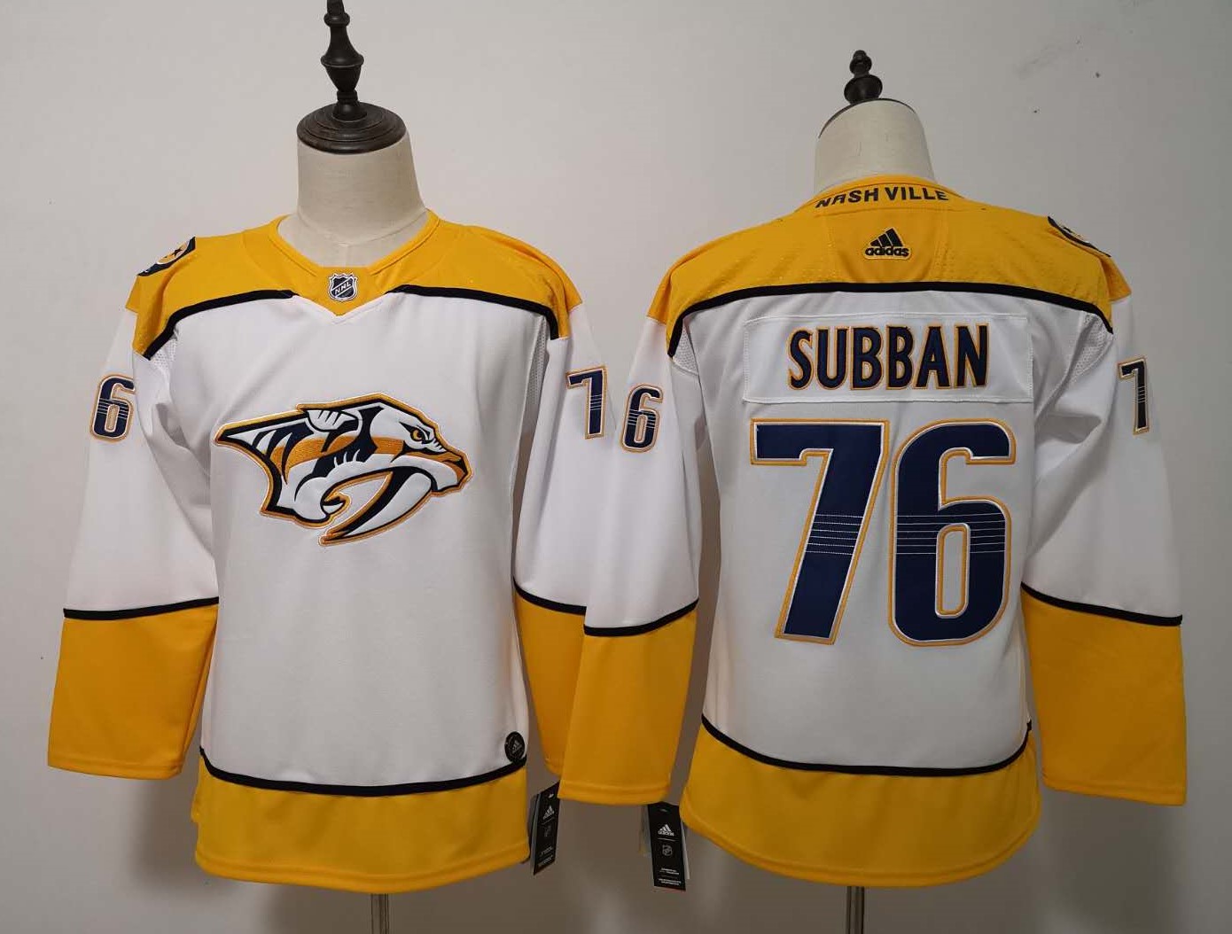Women Adidas Predators #76 Viktor Arvidsson Yellow Home Authentic Drift Fashion Stitched NHL Jersey 5