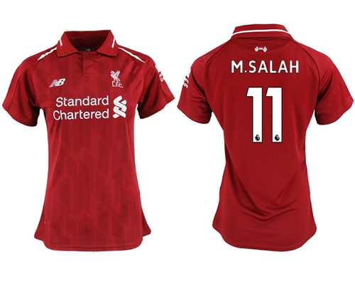 Women's Liverpool #11 M.Salah Red Home Soccer Club Jersey