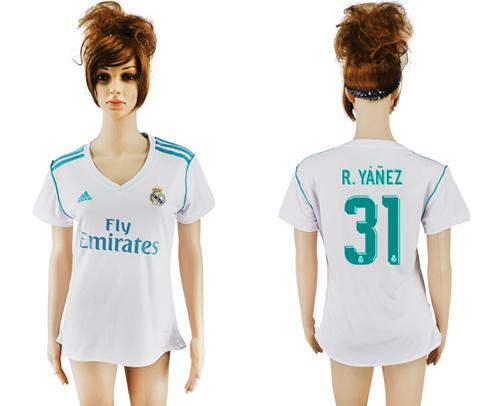Women's Real Madrid #31 R.Yanez Home Soccer Club Jersey
