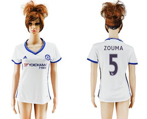 Women's Chelsea #5 Zouma Sec Away Soccer Club Jersey