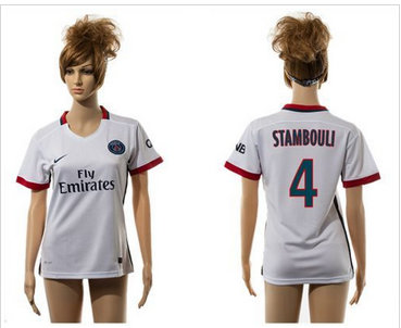 Women Paris Saint-Germain #4 Stambouli Away Soccer Club Jersey
