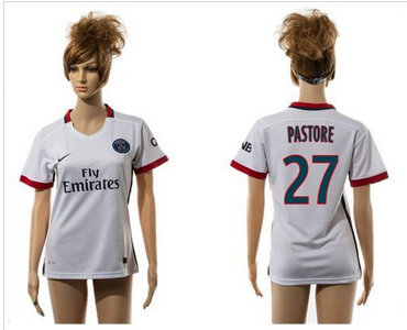 Women Paris Saint-Germain #27 Pastore Away Soccer Club Jersey