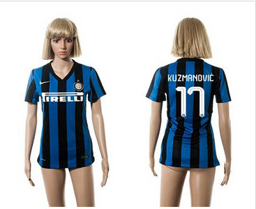 Women Inter Milan #17 Kuzmanovic Home Soccer Club Jersey