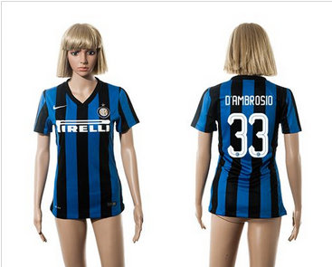 Women Inter Milan #33 Dambrosio Home Soccer Club Jersey