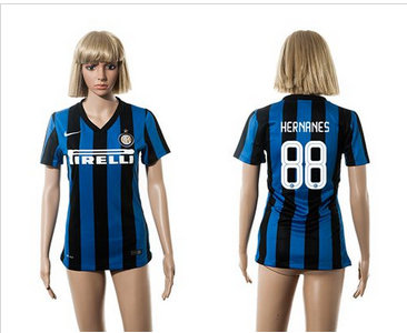 Women Inter Milan #88 Hernanes Home Soccer Club Jersey
