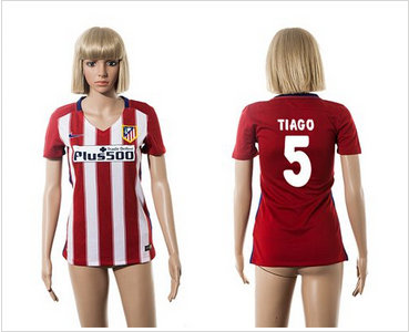 Women Atletico Madrid #5 Tiago Home Soccer Club Jersey