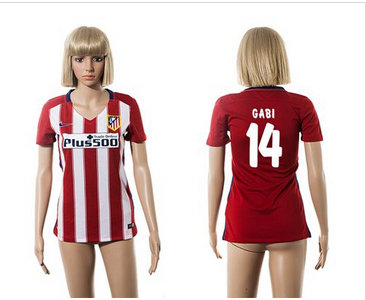 Women Atletico Madrid #14 Gabi Home Soccer Club Jersey