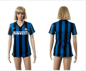 Women Inter Milan Blank Home Soccer Club Jersey