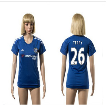 Women Chelsea #26 Terry Home Soccer Club Jersey