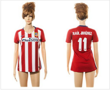 Women Atletico Madrid #11 Raul Jimenez Home Soccer Club Jersey