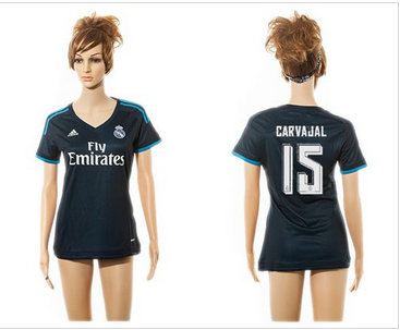 Women Real Madrid #15 Carvajal Sec Away Soccer Club Jersey