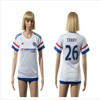 Women Chelsea #26 Terry Away Soccer Club Jersey