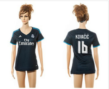 Women Real Madrid #16 Kovacic Sec Away Soccer Club Jersey