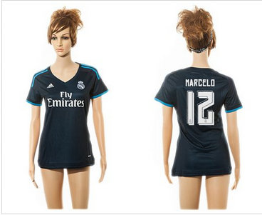 Women Real Madrid #12 Marcelo Sec Away Soccer Club Jersey