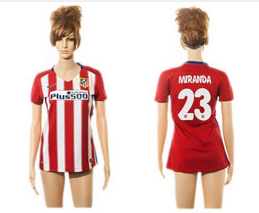 Women Atletico Madrid #23 Miranda Home Soccer Club Jersey