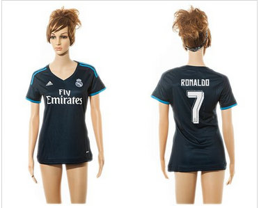 Women Real Madrid #7 Ronaldo Sec Away Soccer Club Jersey
