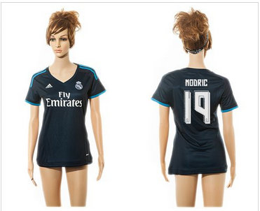 Women Real Madrid #19 Modric Sec Away Soccer Club Jersey