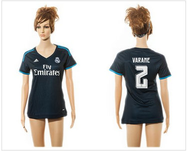Women Real Madrid #2 Varane Sec Away Soccer Club Jersey