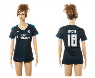 Women Real Madrid #18 Nacho Sec Away Soccer Club Jersey