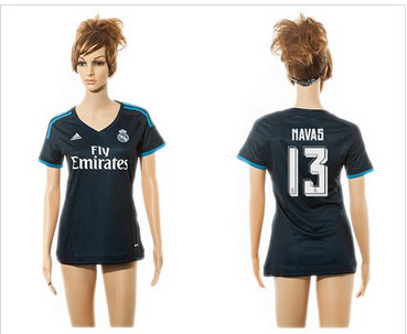 Women Real Madrid #13 Navas Sec Away Soccer Club Jersey