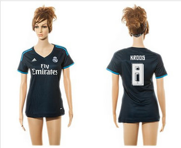 Women Real Madrid #8 Kroos Sec Away Soccer Club Jersey