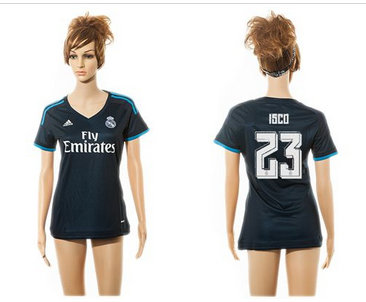 Women Real Madrid #23 Isco Sec Away Soccer Club Jersey