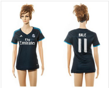 Women Real Madrid #11 Bale Sec Away Soccer Club Jersey