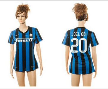 Women Inter Milan #20 JOEL OBI Home Soccer Club Jersey