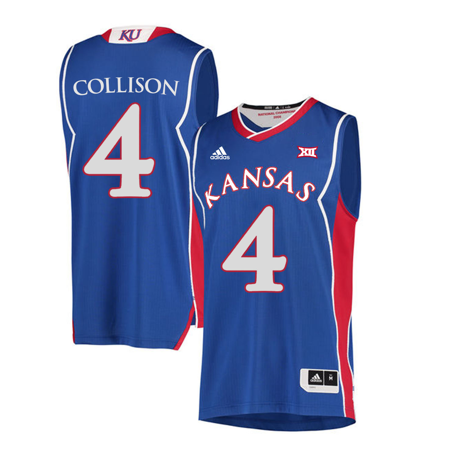 Kansas Jayhawks #4 Nick Collison Blue Throwback College Basketball Jersey