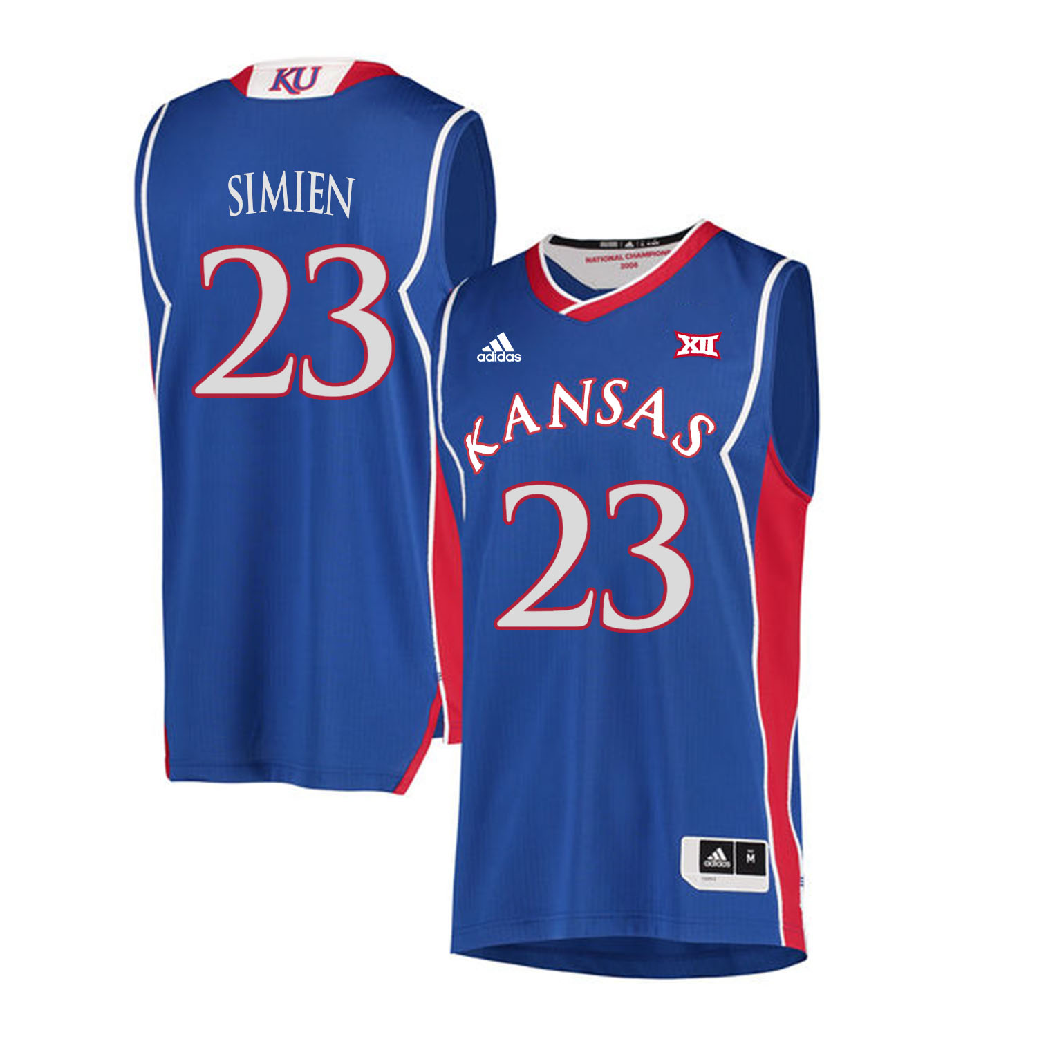 Kansas Jayhawks #23 Wayne Simien Blue Throwback College Basketball Jersey