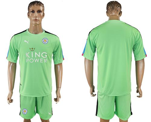 Leicester City Blank Green Goalkeeper Soccer Club Jersey