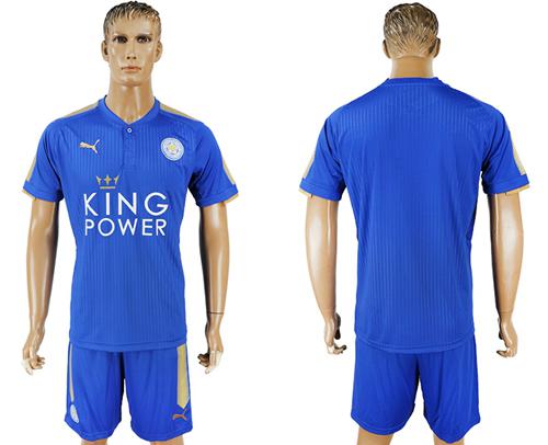 Leicester City Blank Home Soccer Club Jersey
