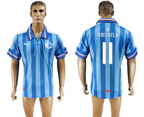 Guadalajara #11 Brizuela Blue Soccer Club Jersey