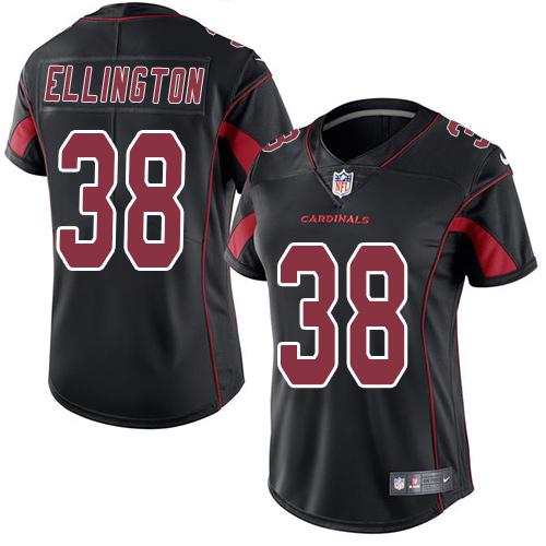 Nike Cardinals #38 Andre Ellington Black Women's Stitched NFL Limited Rush Jersey Nike Cardinals #38 Andre Ellington Black Women's Stitched NFL Limited Rush Jersey