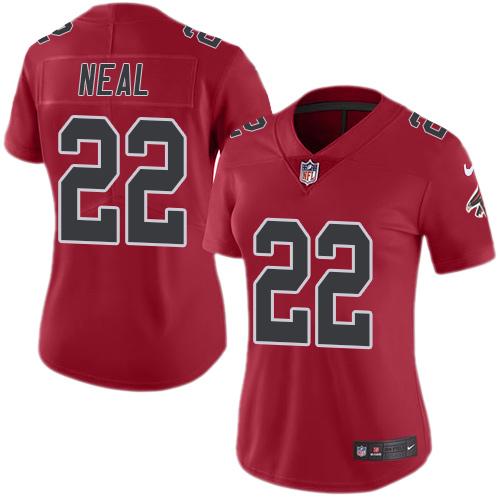 Nike Falcons #22 Keanu Neal Red Women's Stitched NFL Limited Rush Jersey Nike Falcons #22 Keanu Neal Red Women's Stitched NFL Limited Rush Jersey