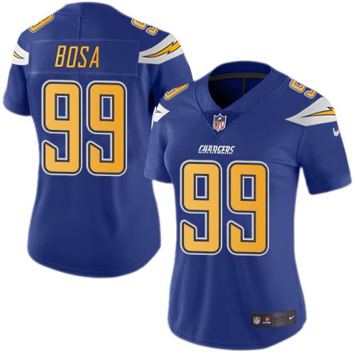 Nike Chargers #99 Joey Bosa Electric Blue Women's Stitched NFL Limited Rush Jersey Nike Chargers #99 Joey Bosa Electric Blue Women's Stitched NFL Limited Rush Jersey